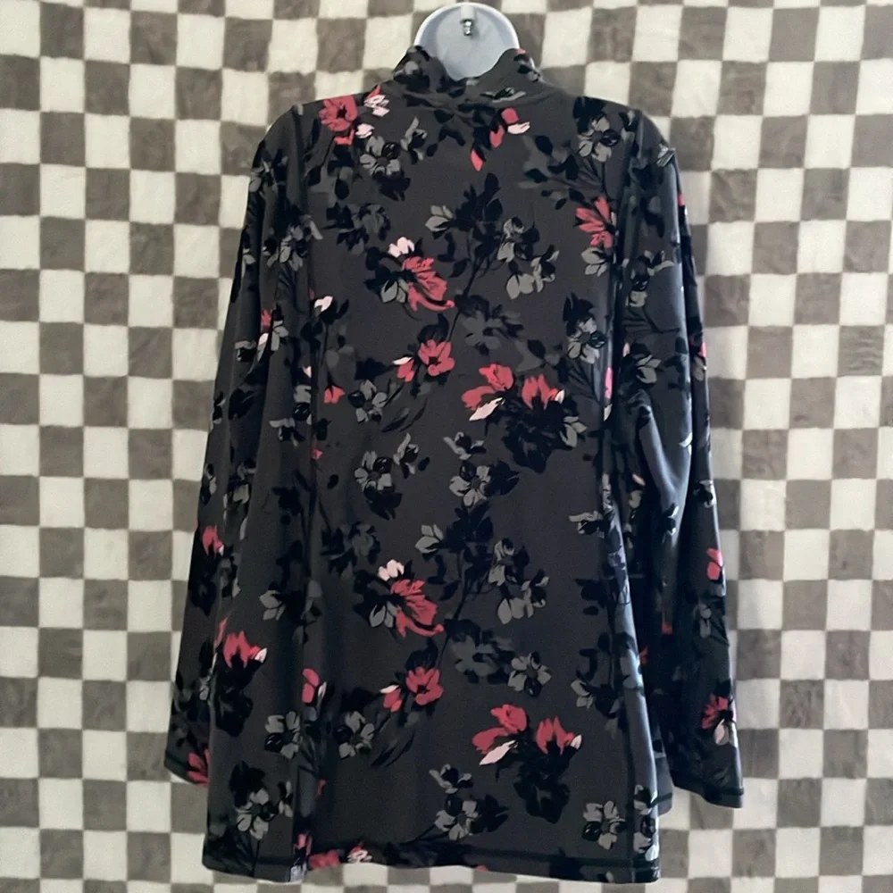 Lane Bryant jacket 22/24 Zip Up Casual floral jogger women’s - Picture 3 of 4